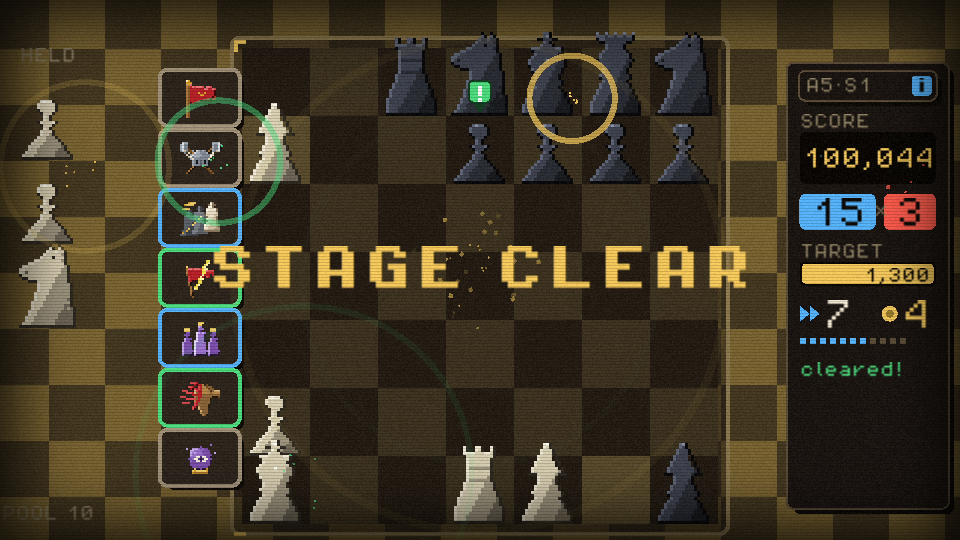 The SIEGE CLEARED prompt: cash out, or go for mate