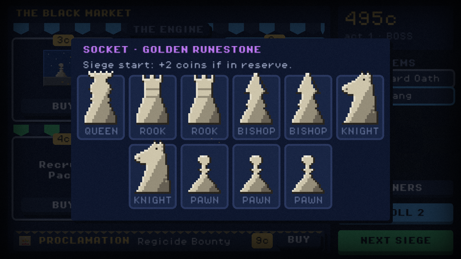 Socketing a runestone into a piece at the shop